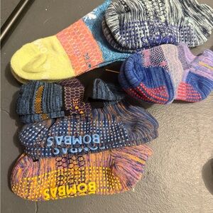 Bombas Multicolor Low-Cut Athletic Socks — Yellow, Blue, Purple, Gray
